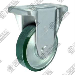 8" Rigid PU on steel core Caster (Green)