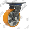 5inch Shock Resistant and Swivel Powder Bracket Aluminum Core Caster with PU Wheel(Flat)