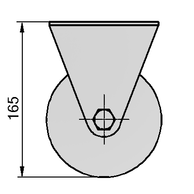 5" Rigid TPR Caster (Grey arc)