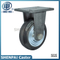 5"Iron Core Black Rubber Rigid Industrial Caster Wheel 