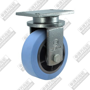 12"Iron Core Blue Nylon Rigid Caster Wheel