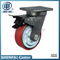  8inch Heavy Duty Iron Core PU Swivel wiht brake Industrial Caster (flat) 
