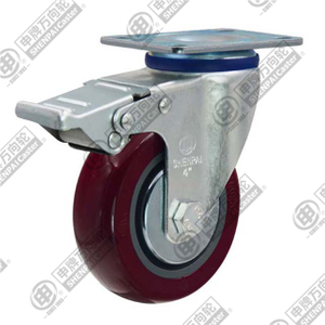 5" Polyurethane Swivel Brake Caster Wheel 
