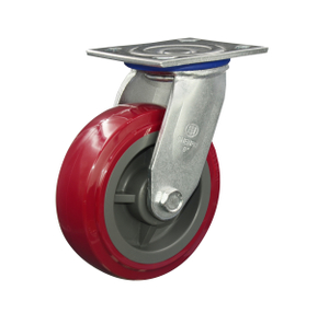 6" Red PU Swivel Caster Wheel 